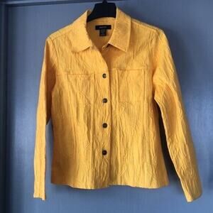KAKTUS Y2K long sleeve sundshine yellow Front Button Jacket Size M Pockets